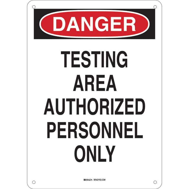 140874 B-555 14X10 DANGER TESTING AREA