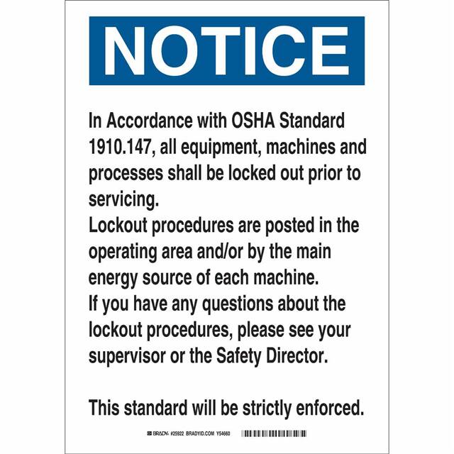 43519 B555 14X10 BLU/BLK/WHT NOTICE IN