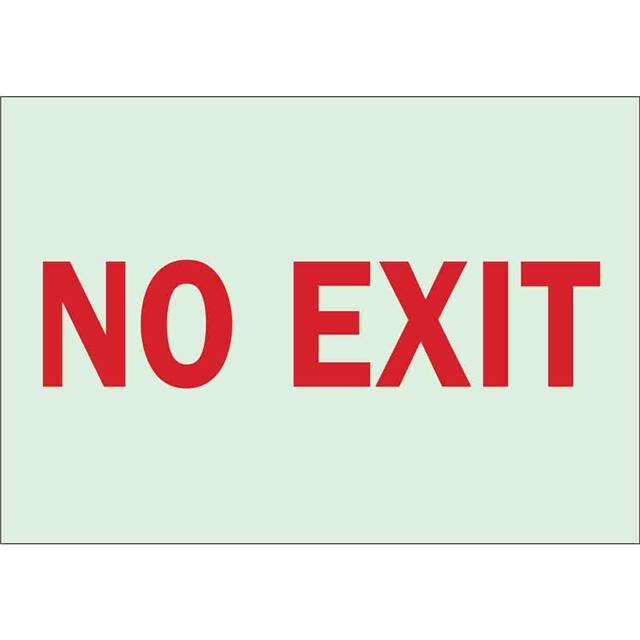 85481 B347 10X14 RED/GLOW NO EXIT