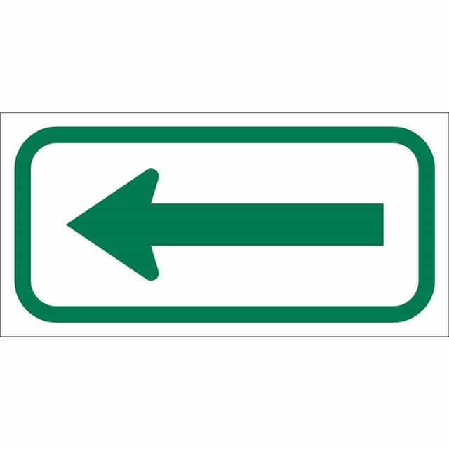 112624 6"HX12"W GRN/WHT TRAFFIC SIGN HI