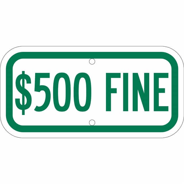 113318 12X6 GRN/WHT TRAFFIC SIGN HIP