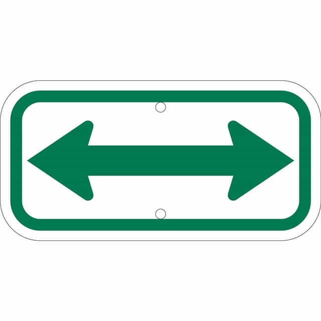 113316 B959 12X6 GRN/WHT TRAFFIC SIGN