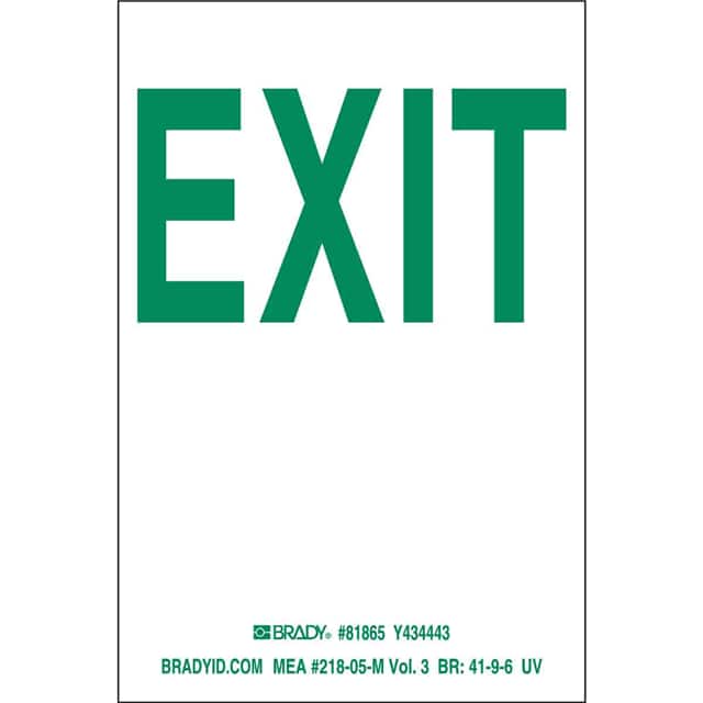 81865 NYC B523 6X4 EXIT 10/PK UL1994