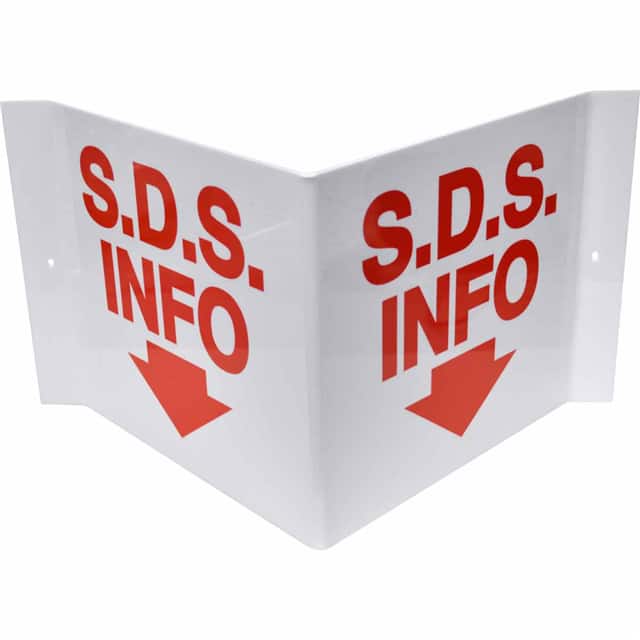 139786 8X14.5X6 V-SHAPED SDS SIGN PLAST