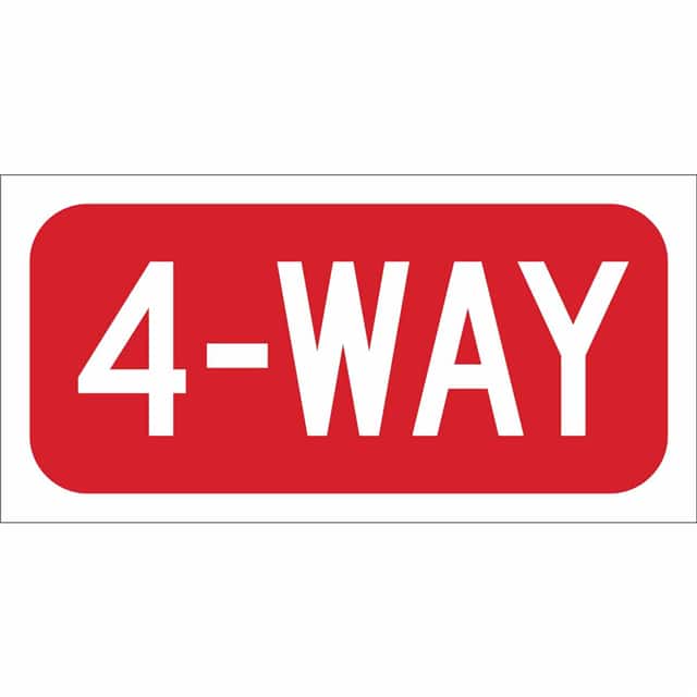 115425 TRFC SIGN 4 WAY REFL 6X12 AL HIP