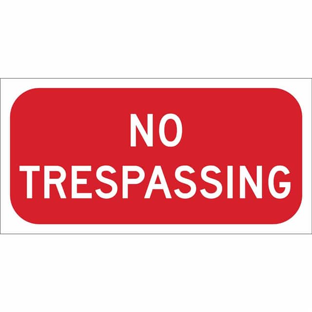115532 TRFC SIGN NO TRES REFL 6X12 AL E