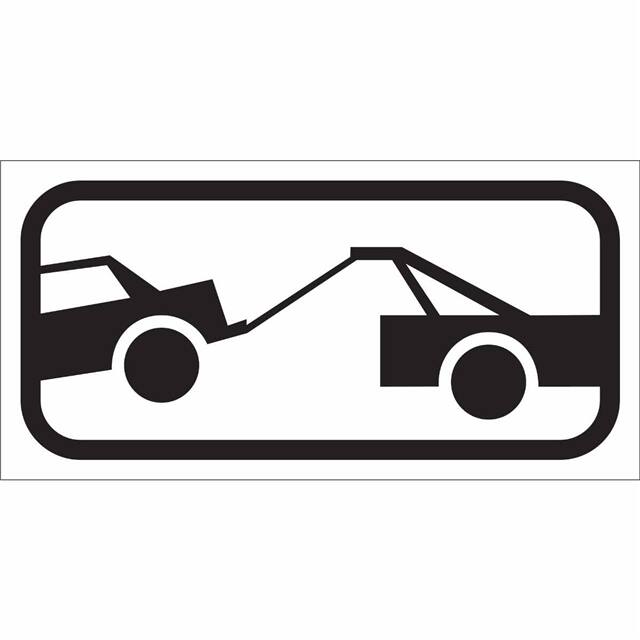 115596 TRFC SIGN TOWING PICT REFL ENG