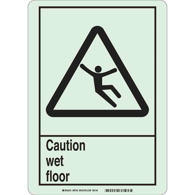 90707 B347 10X7 ANSI BLK/GLOW CAUTION