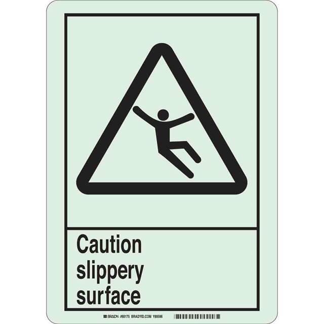 90706 B347 10X7 ANSI BLK/GLOW CAUTION