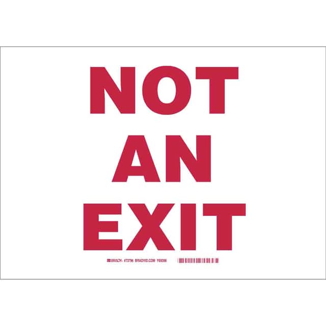 73796 B120,10X14,RED/WHT,NOT AN EXIT