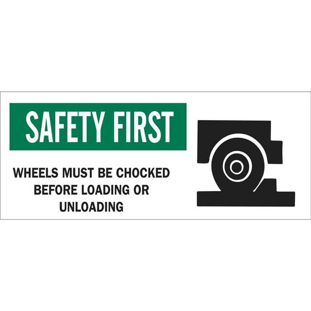 69562 B120,7X17,GRN,BLK/WHT,SAFETY FIR