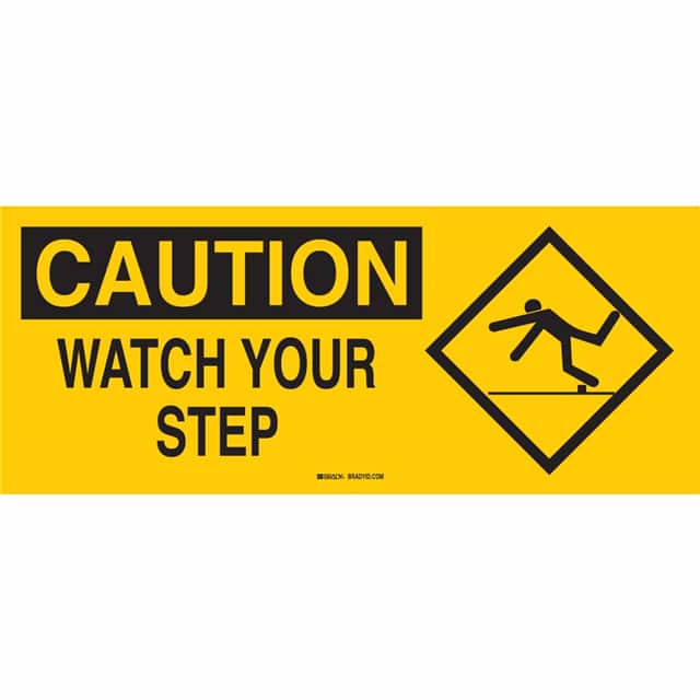 69551 B120,7X17,BLK/YEL,CAUTION WATCH