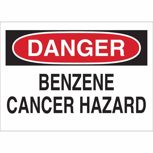 69765 B120,10X14,RED,BLK/WHT,BENZENE C