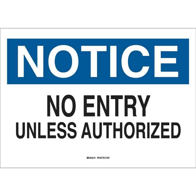70713 B120,10X14,BLU,BLK/WHT,NO ENTRY