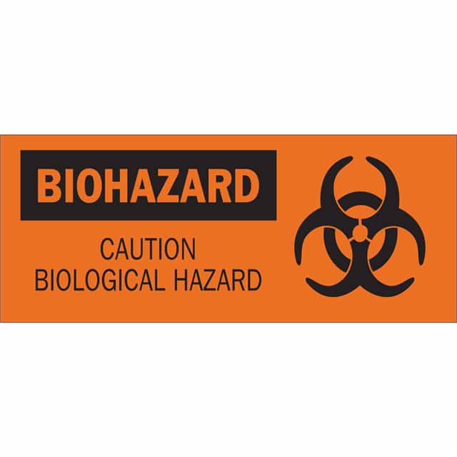 69789 B120,7X17,BLK/ORG,BIOHAZARD CAUT