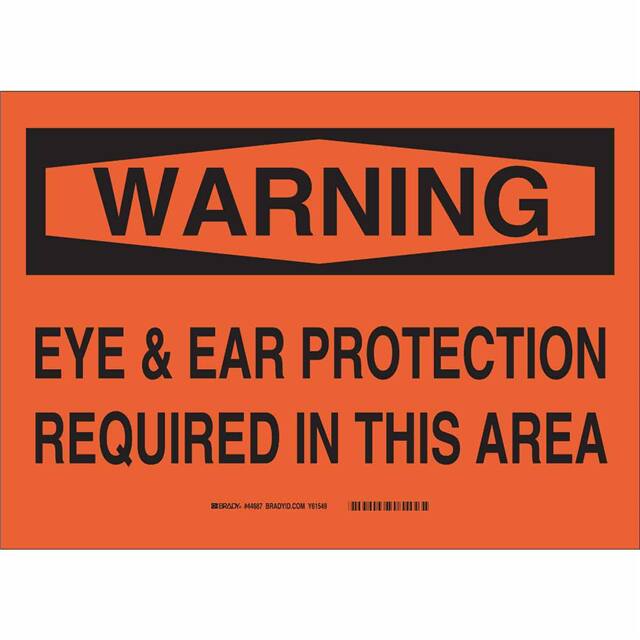 44687 B120,10X14,BLK/ORG,EYE & EAR PRO