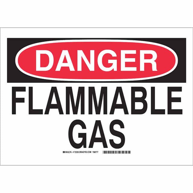 72230 B120,10X14,RED,BLK/WHT,FLAMMABLE