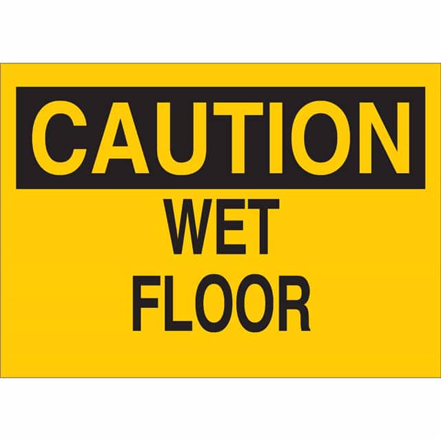74509 B120,10X14,BLK/YEL,WET FLOOR