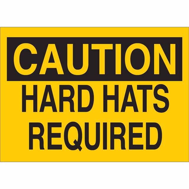 74581 B120,10X14,BLK/YEL,CAUTION HARD