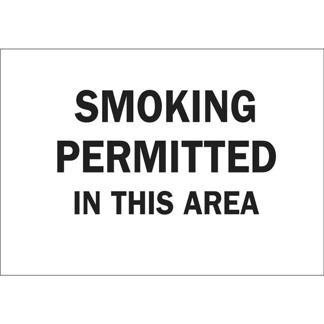 72336 B120,10X14,BLK/WHT,SMOKING PERMI