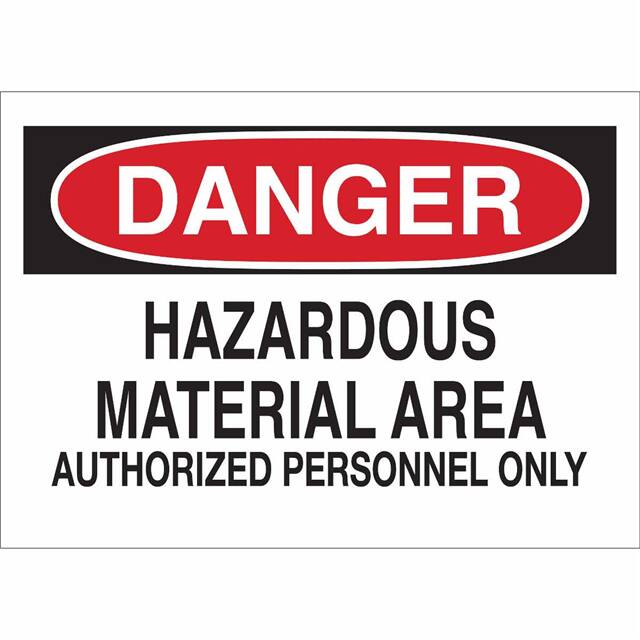 70373 B120,10X14,RED,BLK/WHT,DANGER HA