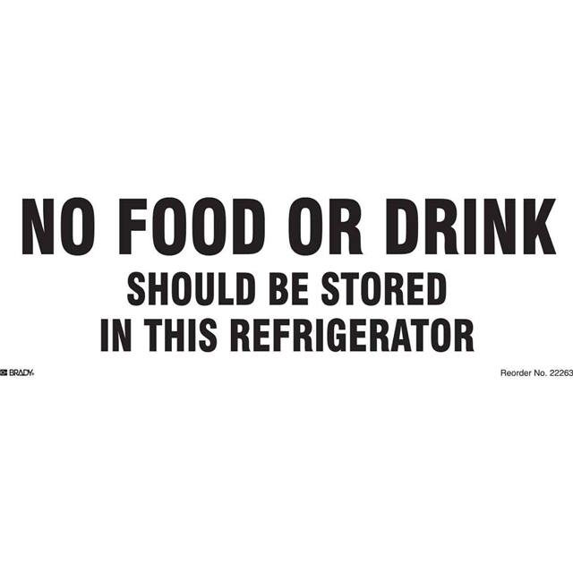 22263MLS B-811 3.5X10 NO FOOD/DRINK STORE