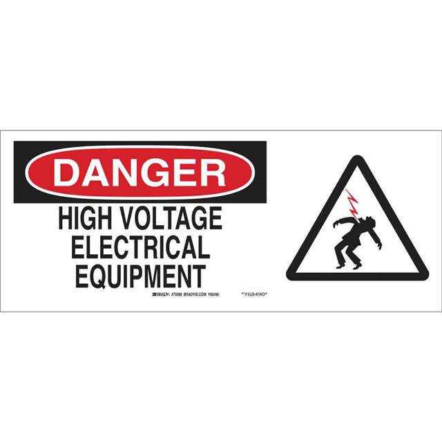 70388 B120 7X17 ELECTRICAL HAZARD SIGN