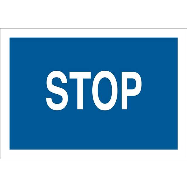 70537 B120,10X14,BLU/WHT,STOP
