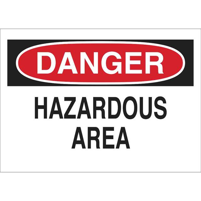 69000 B120,10X14,RED,BLK/WHT,HAZARDOUS
