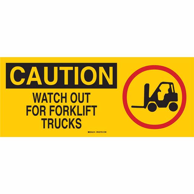 70577 B120,7X17,BLK,WHT,CAUTION WATCH