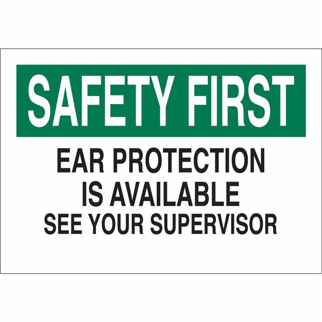 69182 B120 10X14 EAR PROTECTION SIGN