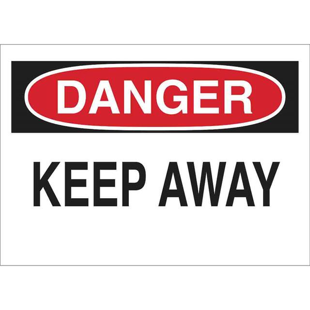 47006 B120,10X14,RED,BLK/WHT,KEEP AWAY