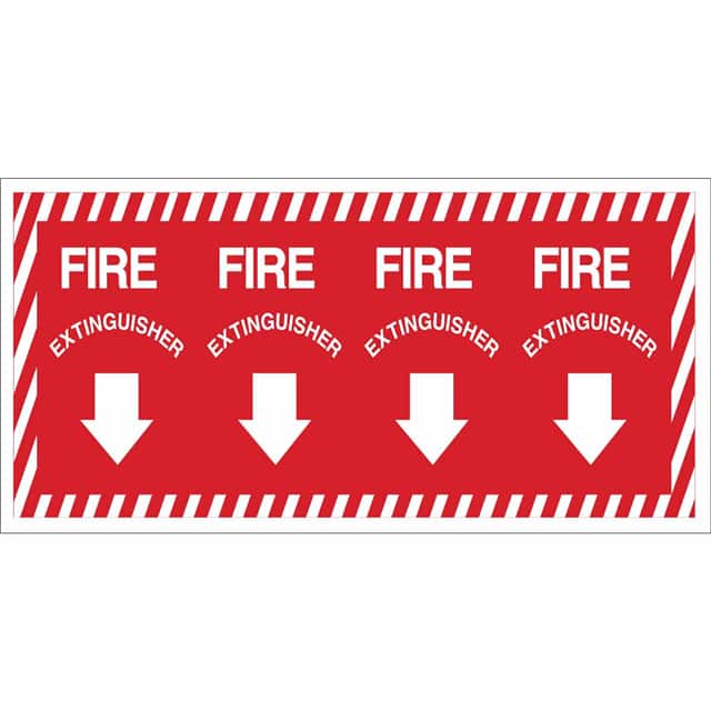 90369 B302 14X28 WHT/RED FIRE EXTING W