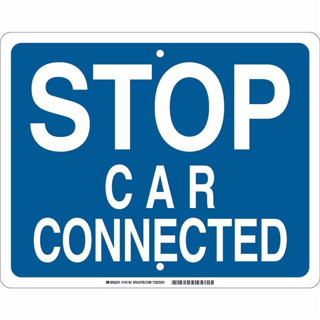 134184 B959 12X15 WHT/BLU STOP CAR CONN