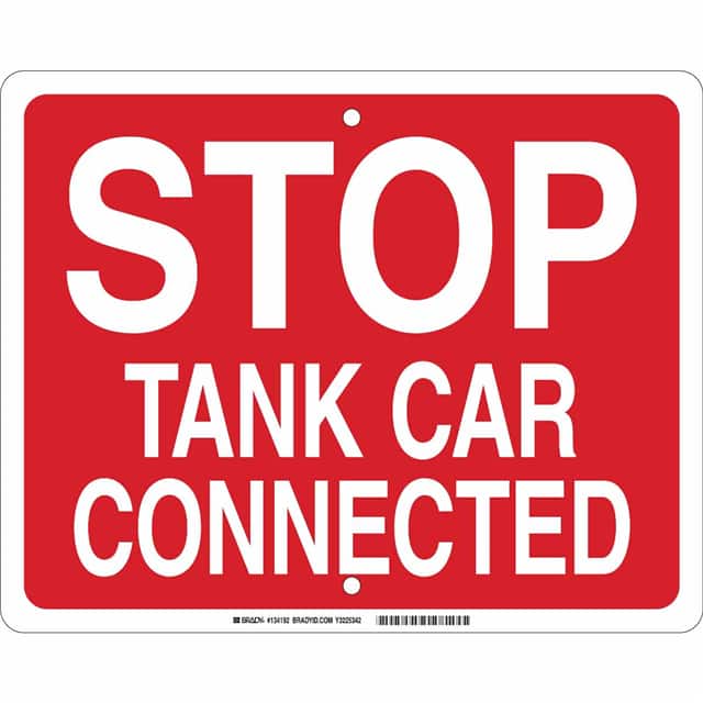134192 B959 12X15 WT/RD STOP TANK CAR C