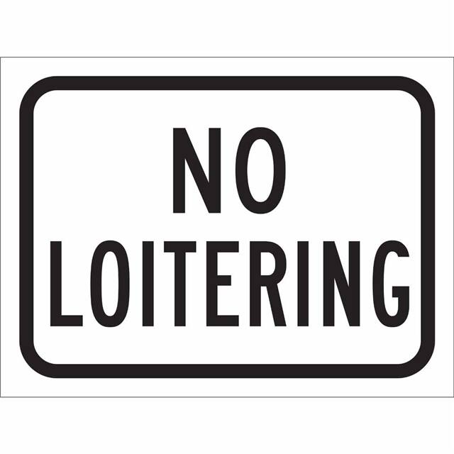 115510 TRFC SIGN NO LOITERING REFL ENG