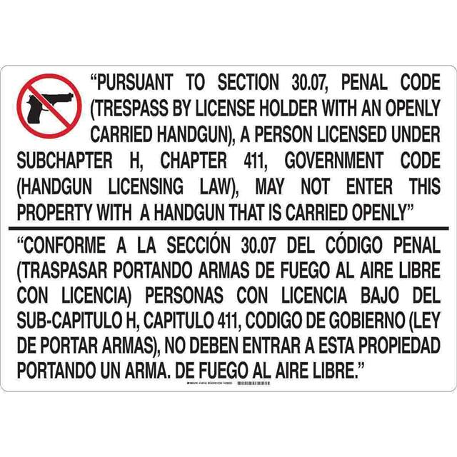 148140 B302 20X28 BILINGUAL TEXAS GUN S
