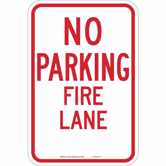 75143 B120,18"X12",RD/WHT,NO PARKING F