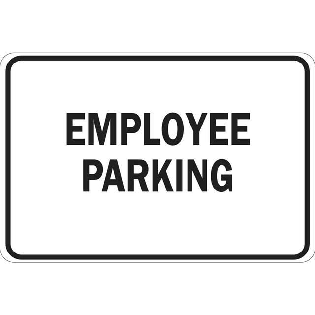 75101 B120,12X18,BLK/WHT,EMPLOYEE PARK