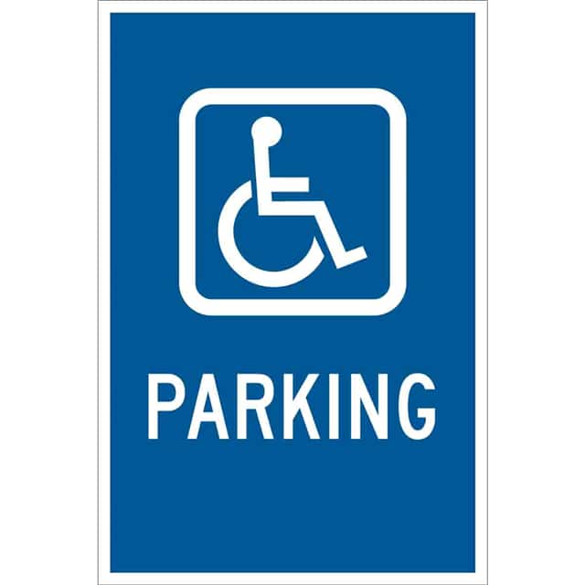 91336 B120,18X12,BLU/WHT,HANDICAPPED P