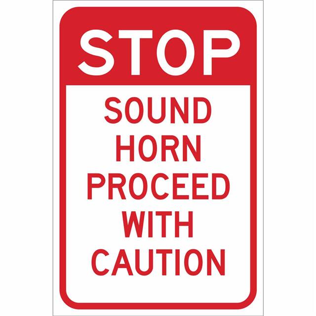 112628 18"HX12"W RED/WHT TRAFFIC SIGN H