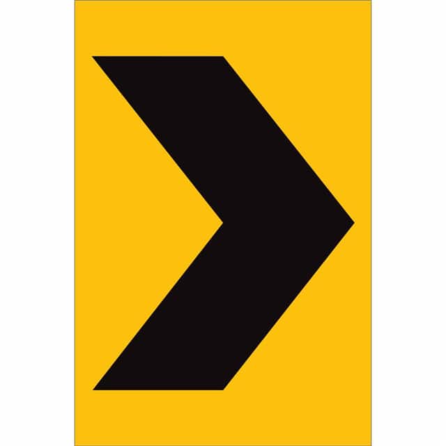 113290 12X18 BLK/YEL TRAFFIC SIGN HIP