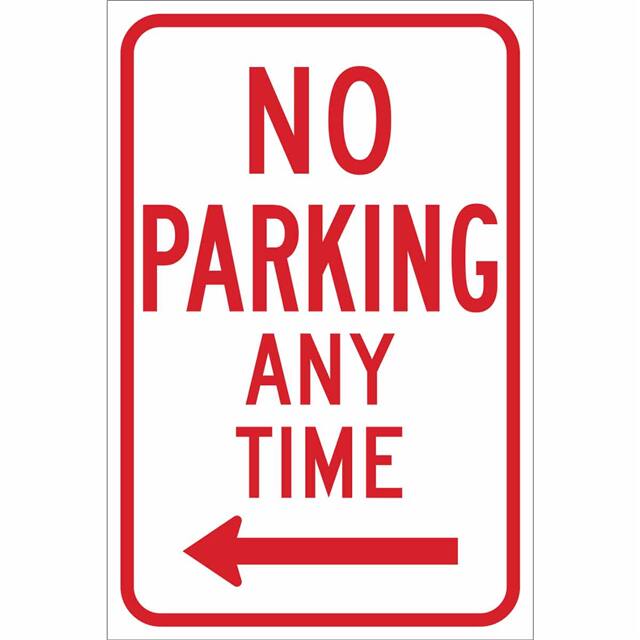 113304 18X12 RED/WHT TRAFFIC SIGN HIP