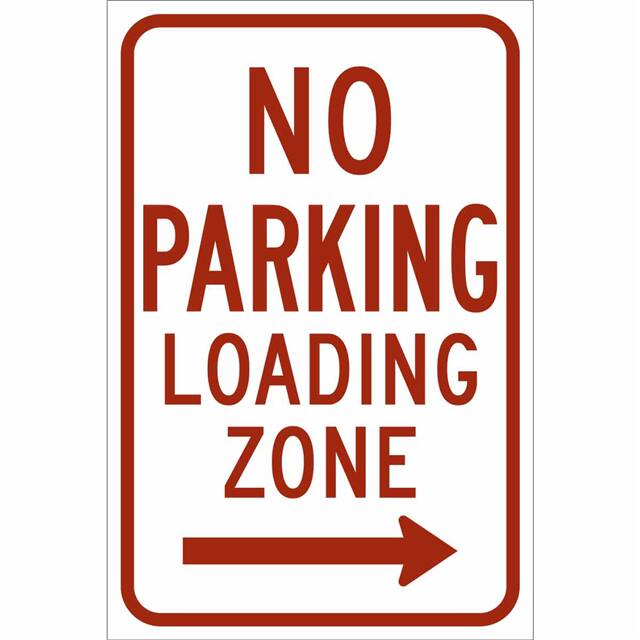 113308 B959 12X18 RED/WHT TRAFFIC SIGN