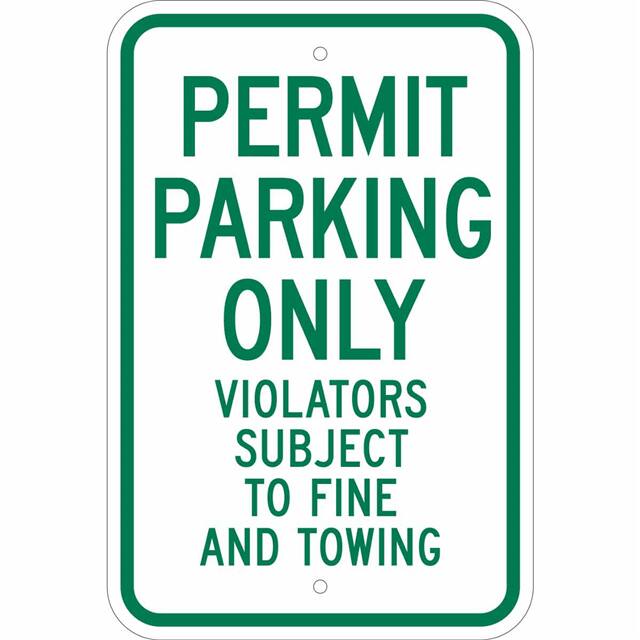 113310 12X18 GRN/WHT TRAFFIC SIGN HIP