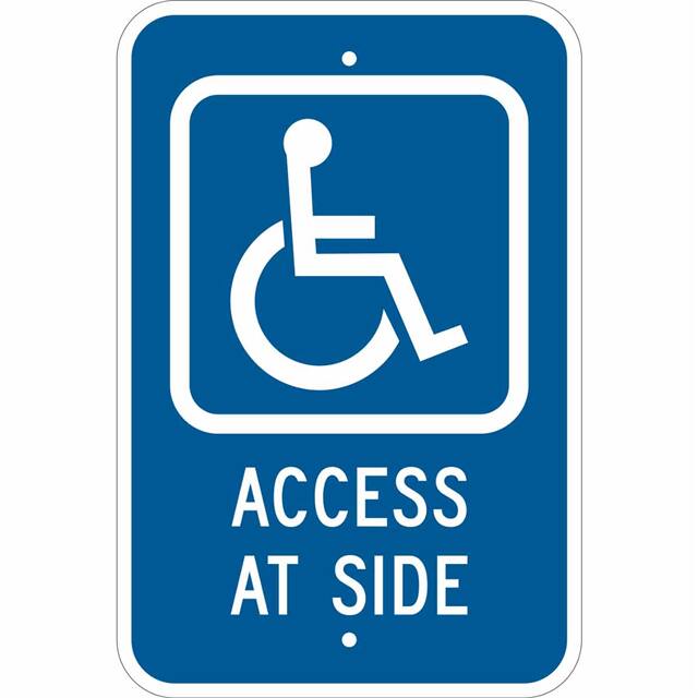 113313 B959 12X18 BLUE/WHT TRAFFIC SIGN