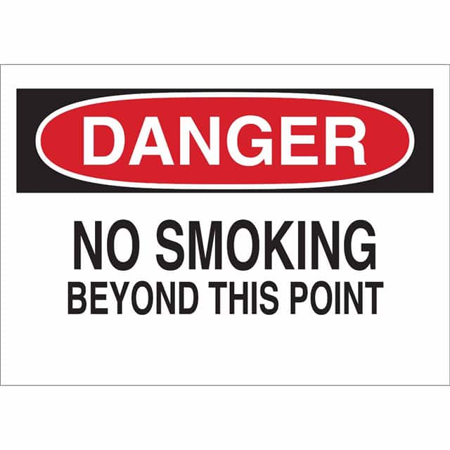 72083 B120,14X20,RED,BLK/WHT,NO SMOKIN