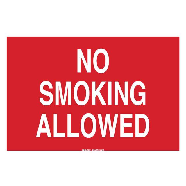 72049 B120,14X20,WHT/RED,NO SMOKING AL