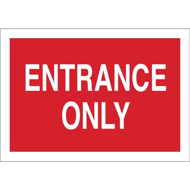 70923 B120,14X20,WHT/RED,ENTRANCE ONLY