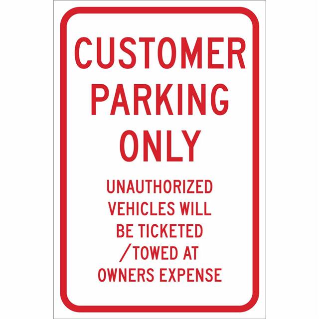 115448 TRFC SIGN CUST PRKG REFL 18X12 H